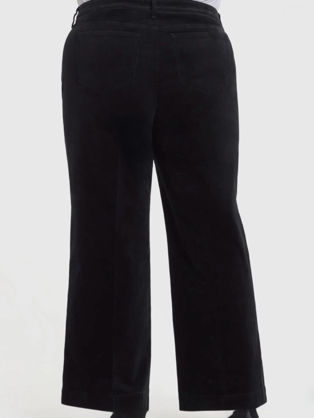 NYDJ Women's BlackTeresa Wide Leg
Corduroy  Trouser Pants 14P - Picture 8 of 9
